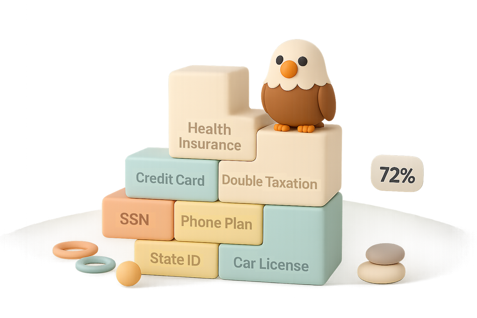 SettleKit blocks with eagle mascot